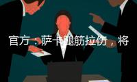 官方：萨卡腿筋拉伤，将缺阵数周