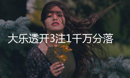 大乐透开3注1千万分落3地 奖池余额14.57亿