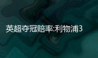 英超夺冠赔率:利物浦3连败跌至第3 阿森纳领跑